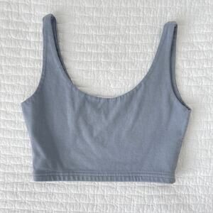 Brandy Melville Lydia Crop Tank Top in Light Blue One Size